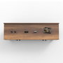 Hanah Home Consola Mn04-Ba, 180x93.2x85 cm, Tablero de Partículas Melaminado, Nogal y Antracita